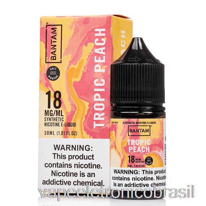 Vape Recarregável Tropic Pêssego - Sais Pequenos - 30ml 18mg